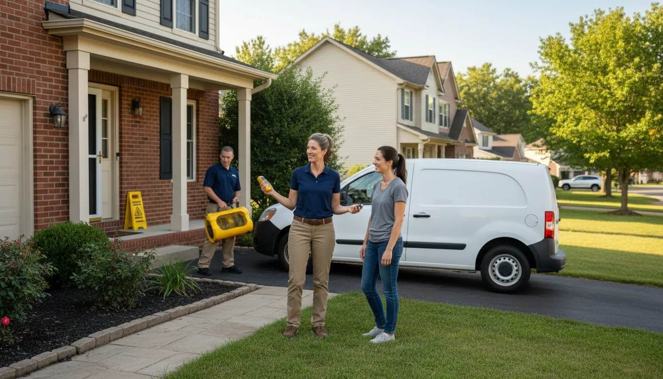 Residential water damage restoration in Keensburg, IL